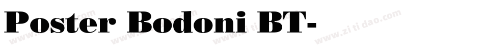 Poster Bodoni BT字体转换